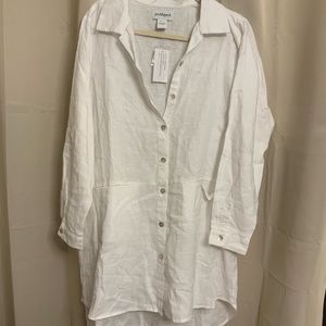 White linen dress or beach dress